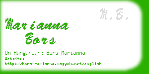 marianna bors business card